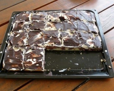 S&uuml;&szlig;e Nanaimo-Riegel Donauwelle mit Cannabis