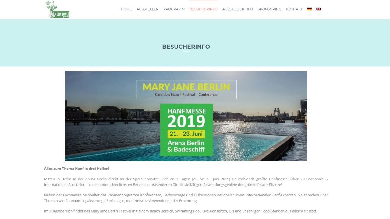 Hanfmesse Mary Jane Berlin 2020