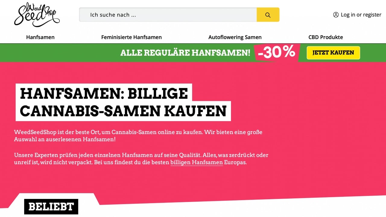 Weed Seed Shop günstiger Hanfsamenladen THC.guide