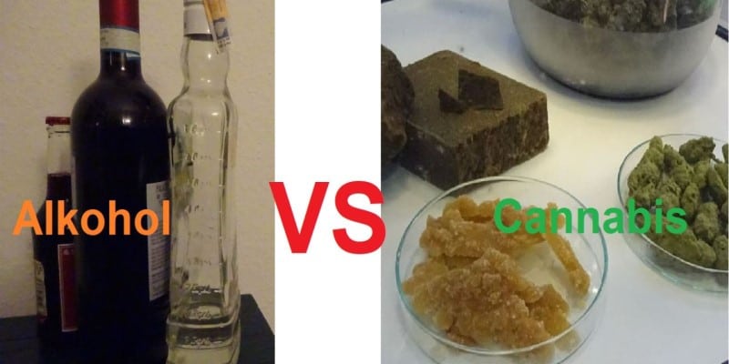 Alkohol Cannabis Vergleich